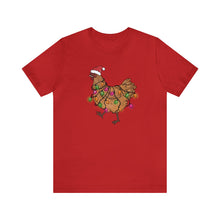 Load image into Gallery viewer, Holiday Christmas Chicken decked out in lights TShirt
