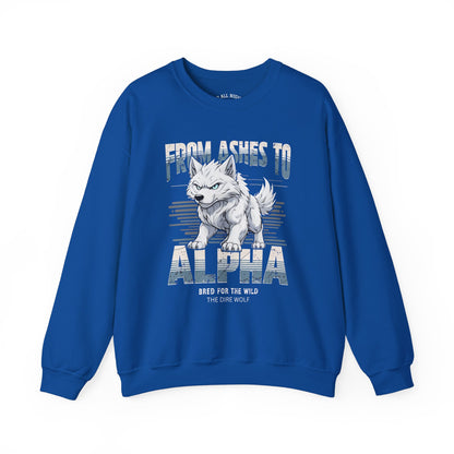 Sweatshirt Dire Wolf Hybrid Crewneck Sweatshirt - From Ashes to Alpha Shirt for Fantasy Sci-Fi Lovers Shirt