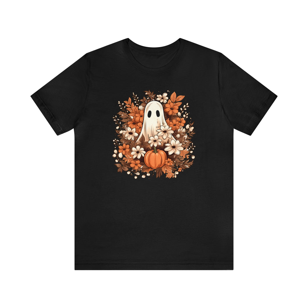 Floral Ghost Fall Halloween TShirt