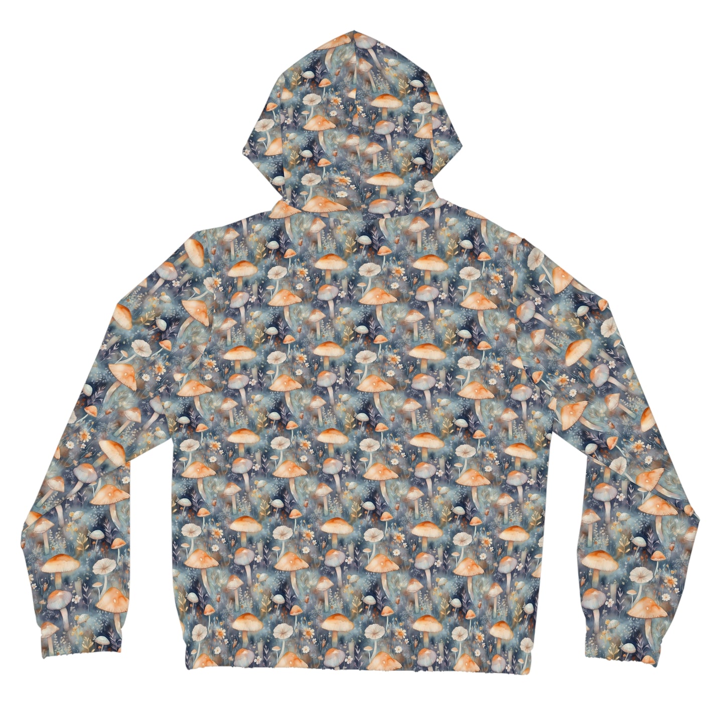 Navy Mushroom Women’s Full-Zip Hoodie (AOP)