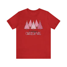 Load image into Gallery viewer, Pink Merry Christmas Tree Holiday TShirt
