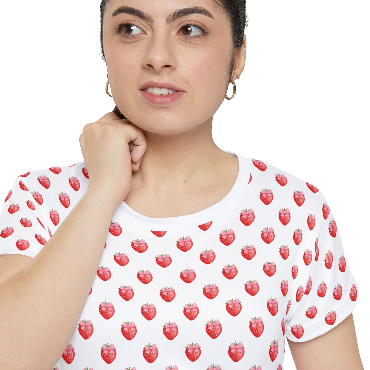 Strawberry Print T-Shirt for Women