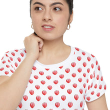 Load image into Gallery viewer, Strawberry Print T-Shirt for Women
