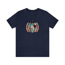 Load image into Gallery viewer, Boho Fall Patchwork Pumpkin Tshirt
