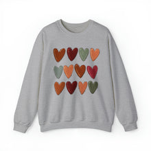 Load image into Gallery viewer, Fall Hearts Thanksgiving Crewneck Sweatshirt
