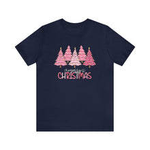 Load image into Gallery viewer, Pink Merry Christmas Tree D Holiday TShirt
