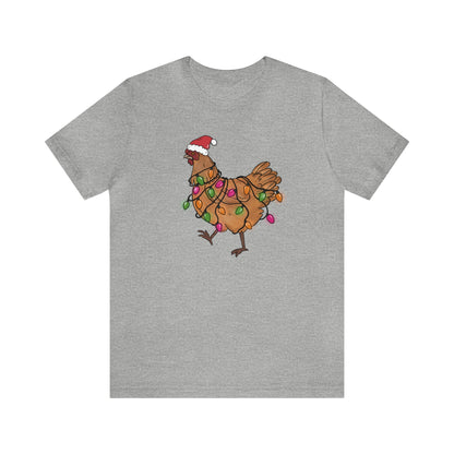 Holiday Christmas Chicken decked out in lights TShirt