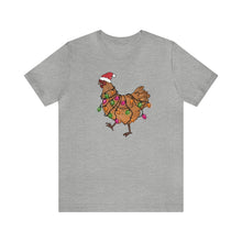 Load image into Gallery viewer, Holiday Christmas Chicken decked out in lights TShirt
