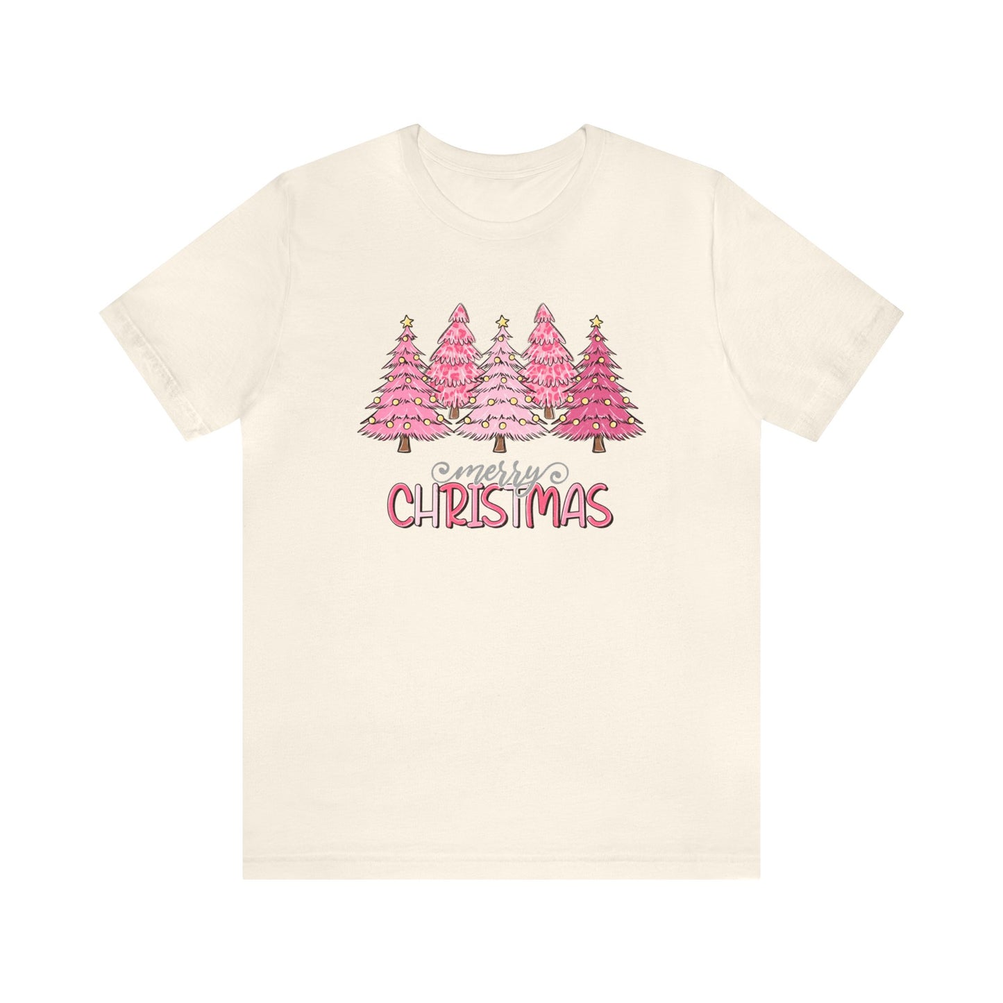 Pink Merry Christmas Tree D Holiday TShirt