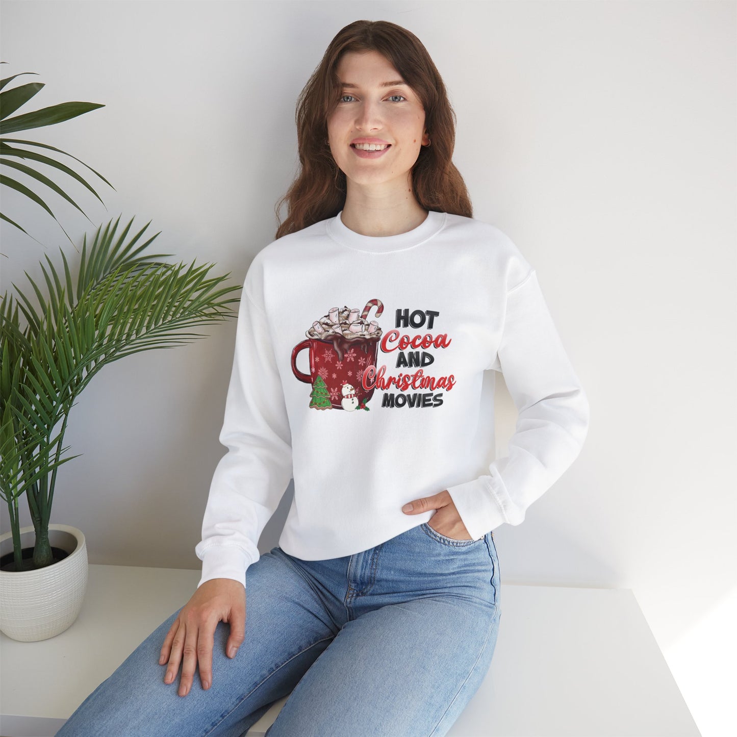 Hot Cocoa and Christmas Movies Sweatshirt