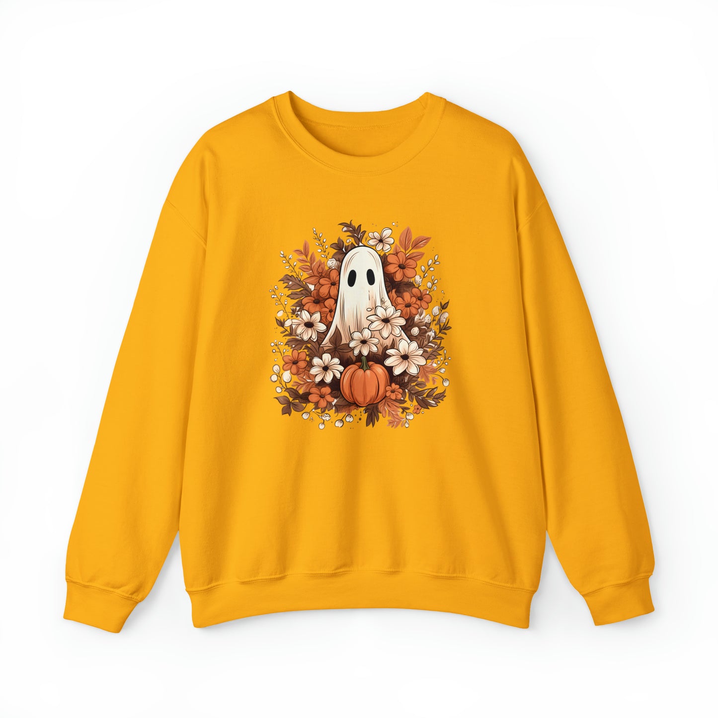 Floral Ghost Halloween Fall Sweatshirt