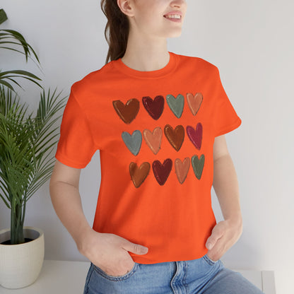 Fall Hearts Thanksgiving Halloween Tshirt