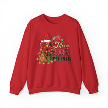 Load image into Gallery viewer, Merry Cluckin&#39; Christmas Chicken Sweatshirt
