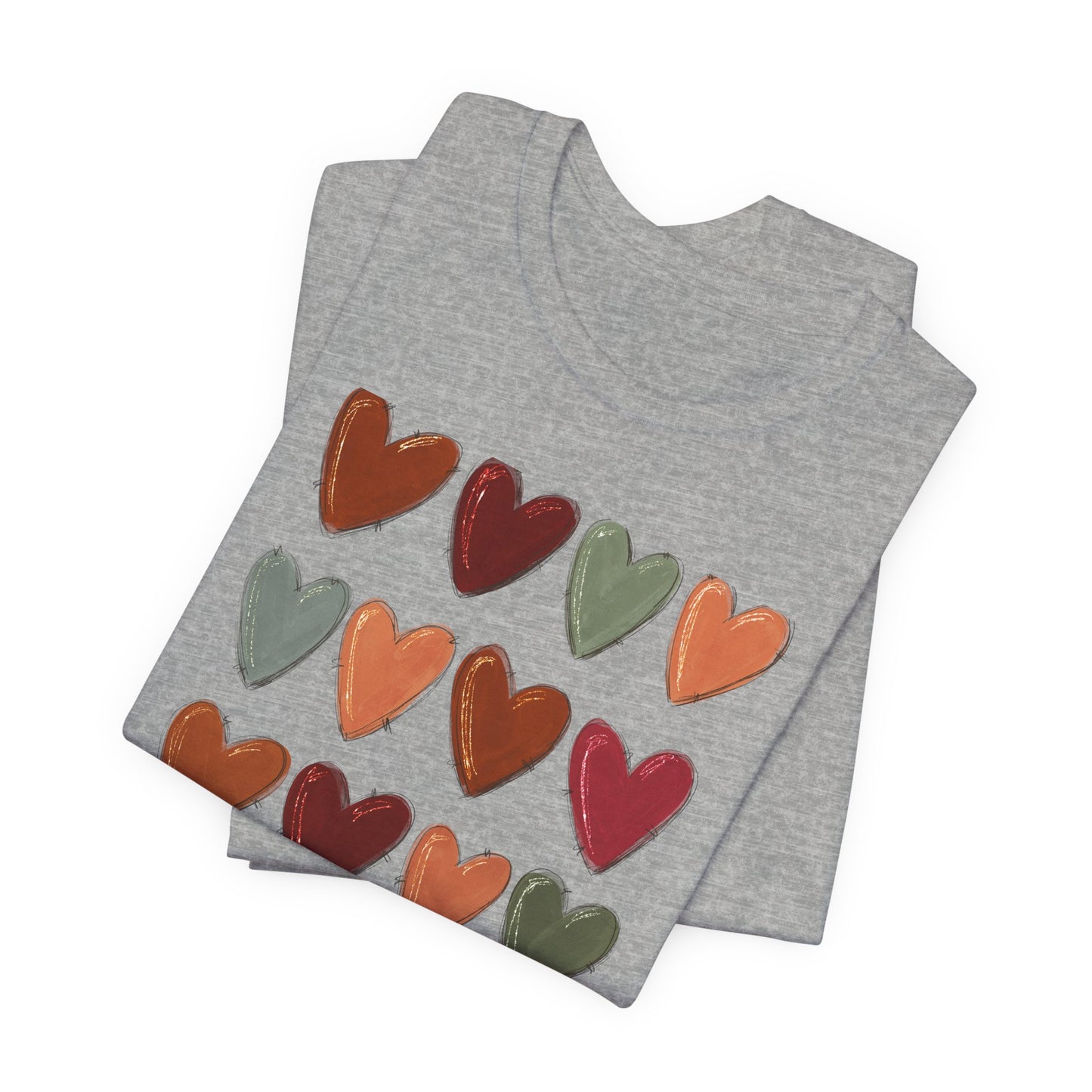 Fall Hearts Thanksgiving Halloween Tshirt