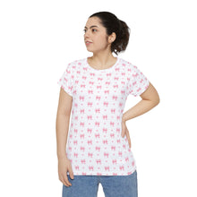 Load image into Gallery viewer, Pink Coquette Bow Print TShirt
