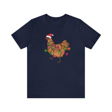 Load image into Gallery viewer, Holiday Christmas Chicken decked out in lights TShirt
