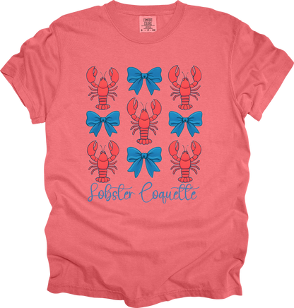 T-Shirt Lobster Coquette Shirt For Ocean Lovers Coastal Aesthetic Fisherman's Aesthetic Great Gift for Friend Mom New England