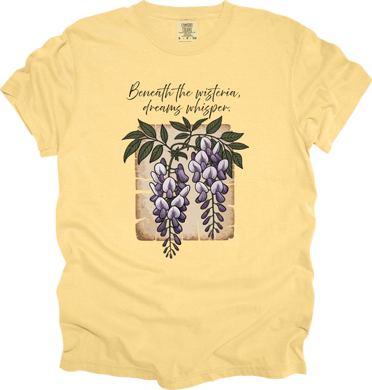 T-Shirt Chateaucore Aesthetic Shirt Botanical Dream Wisteria Quote Tee French Cottage Shirt