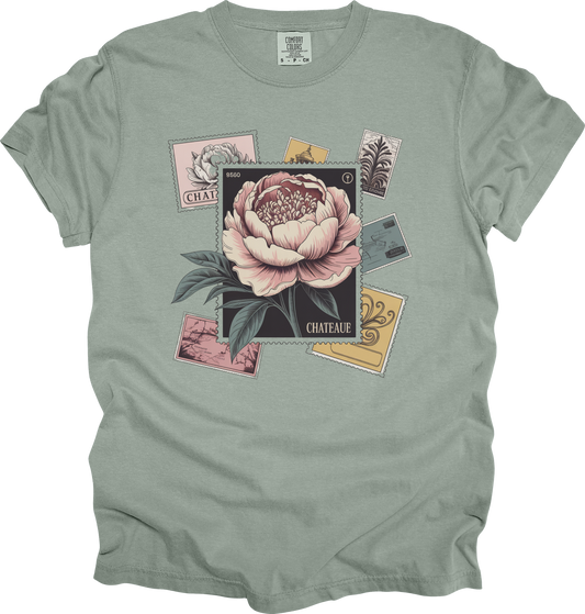 T-Shirt Botanical Postcard Shirt Vintage Floral Tee Chateaucore Shirt