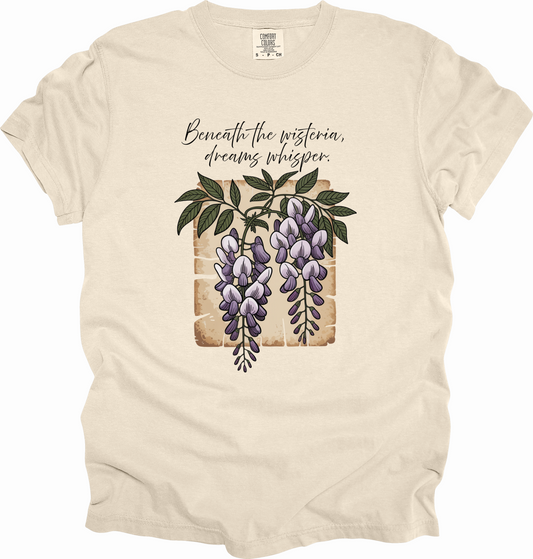 T-Shirt Chateaucore Aesthetic Shirt Botanical Dream Wisteria Quote Tee French Cottage Shirt