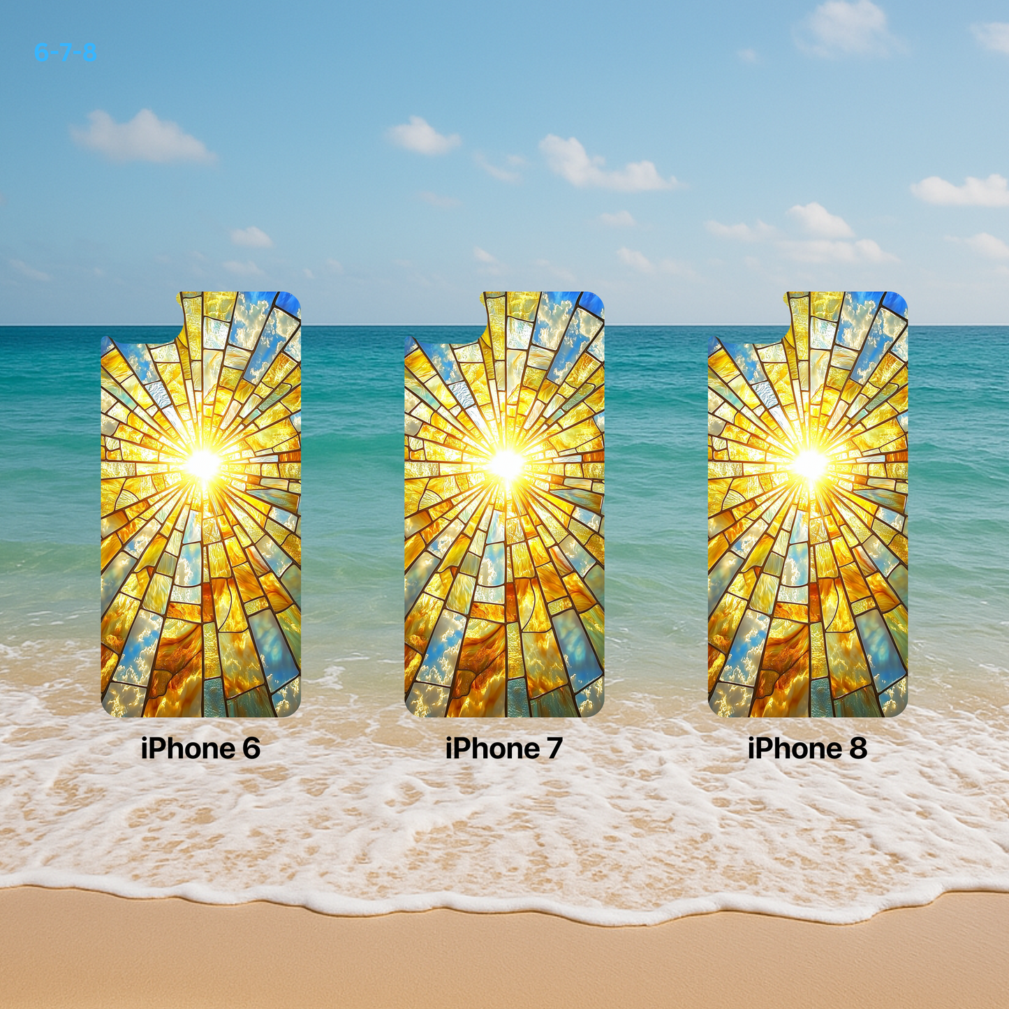 iPhone Phone Case Sun Stained Glass Tough Cases Vibrant Sunshine Design Unique Gift for Sunshine Lovers Colorful Phone Accessories for Summer Lovers