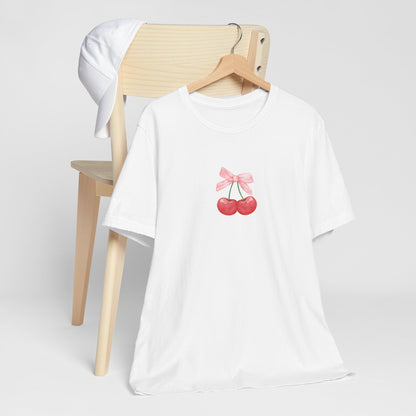T-Shirt Coquette Cherries Top Cherries Aesthetic Tee Gift for Her Cute Flirty Top with Cherries motif trendy