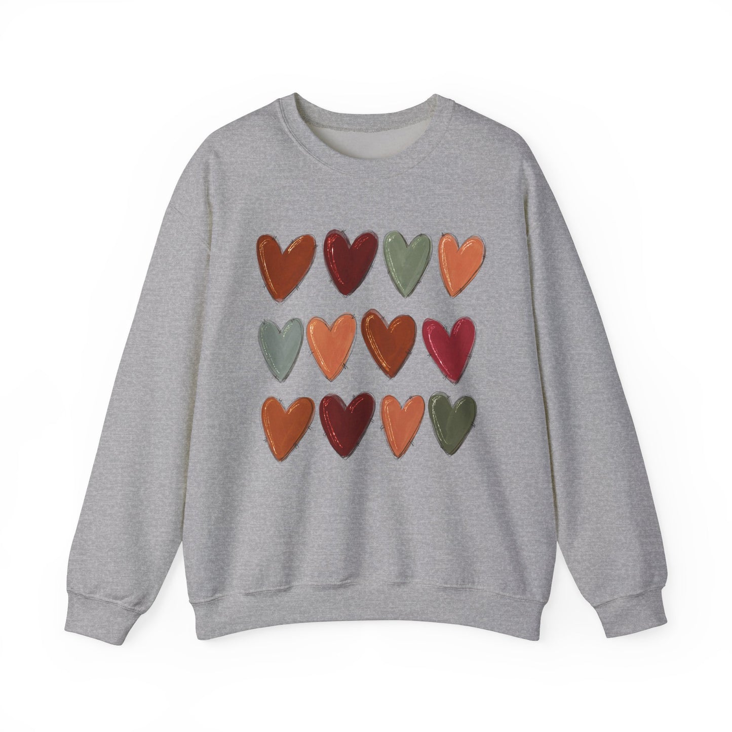 Fall Hearts Crewneck Sweatshirt