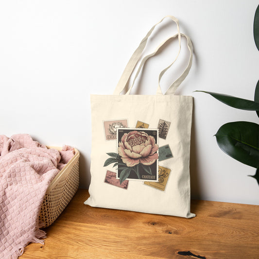 Tote Bag Floral Chateaucore Vintage Bag Eco-Friendly Shopping Bag Gift for Boho Queen Canvas Purse Floral Art Design Boho Style Handbag