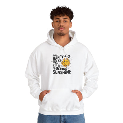 Hoodie Happy Go Lucky Ray of Sunshine Funny NSFW Hooded Sweatshirt