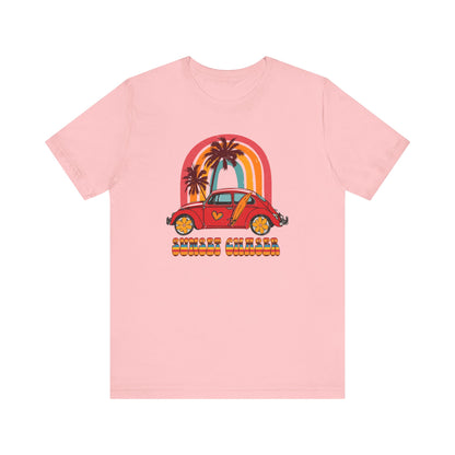 Sunset Chaser Summer Beach T-Shirt for Sunset Lovers.