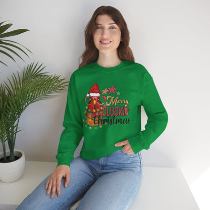 Merry Cluckin' Christmas Chicken Sweatshirt