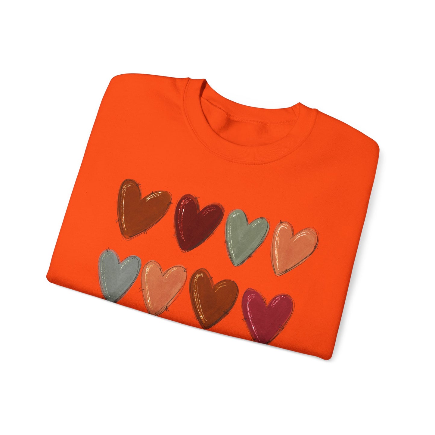 Fall Hearts Crewneck Sweatshirt