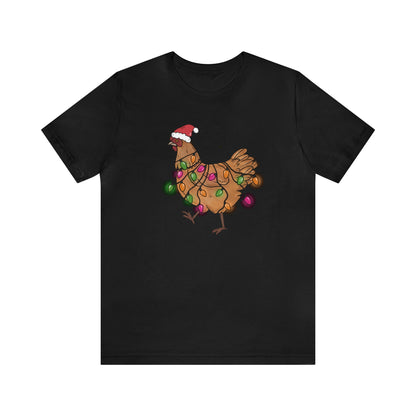 Holiday Christmas Chicken decked out in lights TShirt