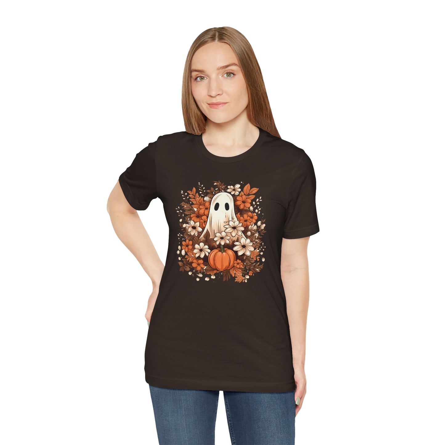 Floral Ghost Fall Halloween TShirt