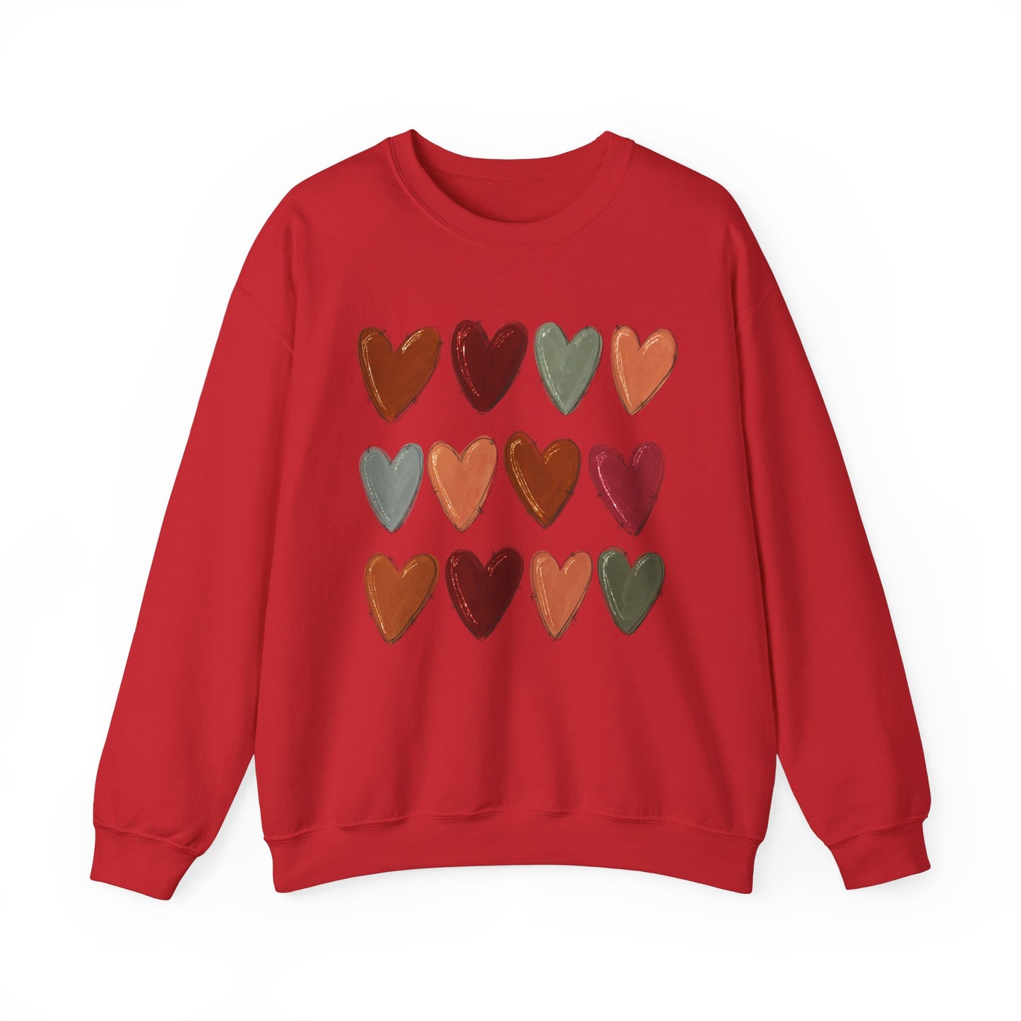 Fall Hearts Crewneck Sweatshirt