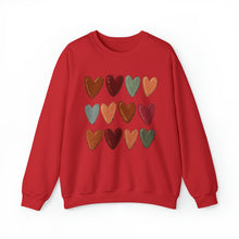 Load image into Gallery viewer, Fall Hearts Thanksgiving Crewneck Sweatshirt
