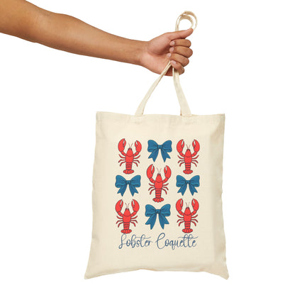Tote Bag Lobster Party Cotton Tote Bag Beach Bag Reusable Grocery Tote Eco-Friendly Gift Lobster Lover Tote Festivals and Picnics