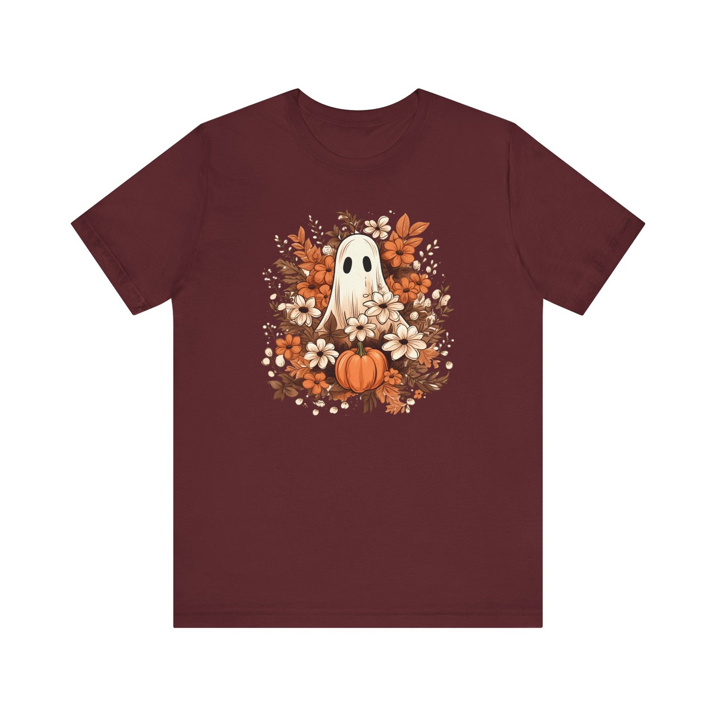 Floral Ghost Fall Halloween TShirt