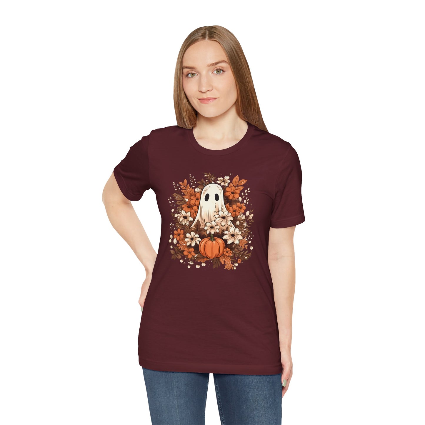 Floral Ghost Fall Halloween TShirt