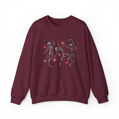 Dancing Skeletons Halloween Fall Sweatshirt