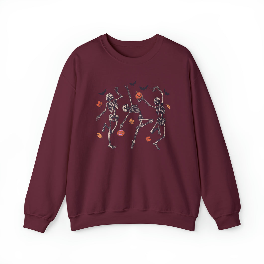 Dancing Skeletons Halloween Fall Sweatshirt