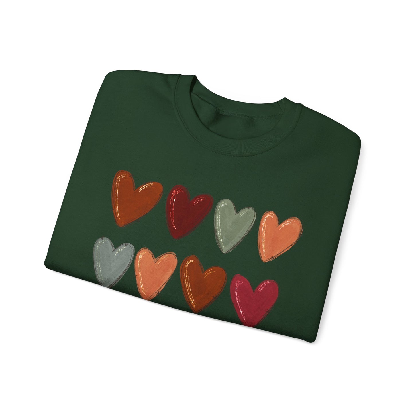 Fall Hearts Crewneck Sweatshirt