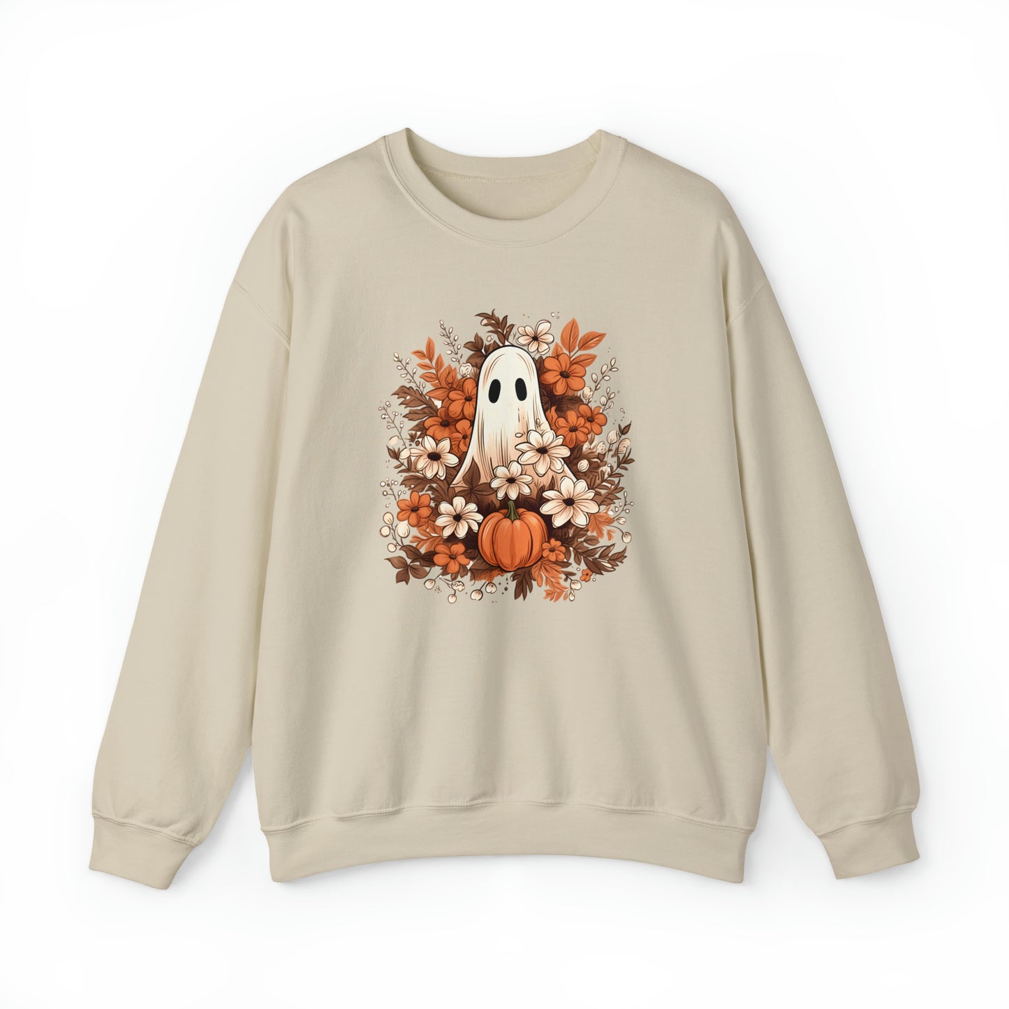 Floral Ghost Halloween Fall Sweatshirt