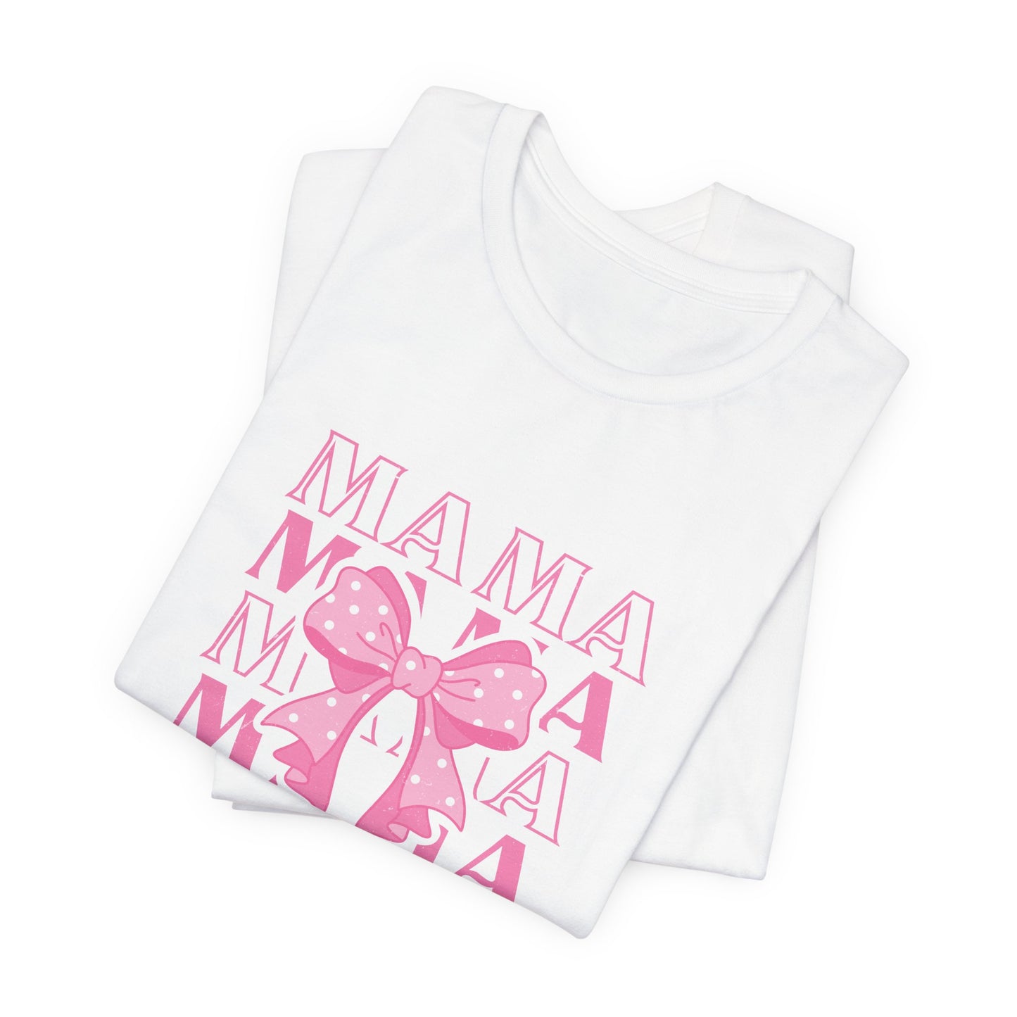 "Mama" Coquette Pink Bow T-Shirt