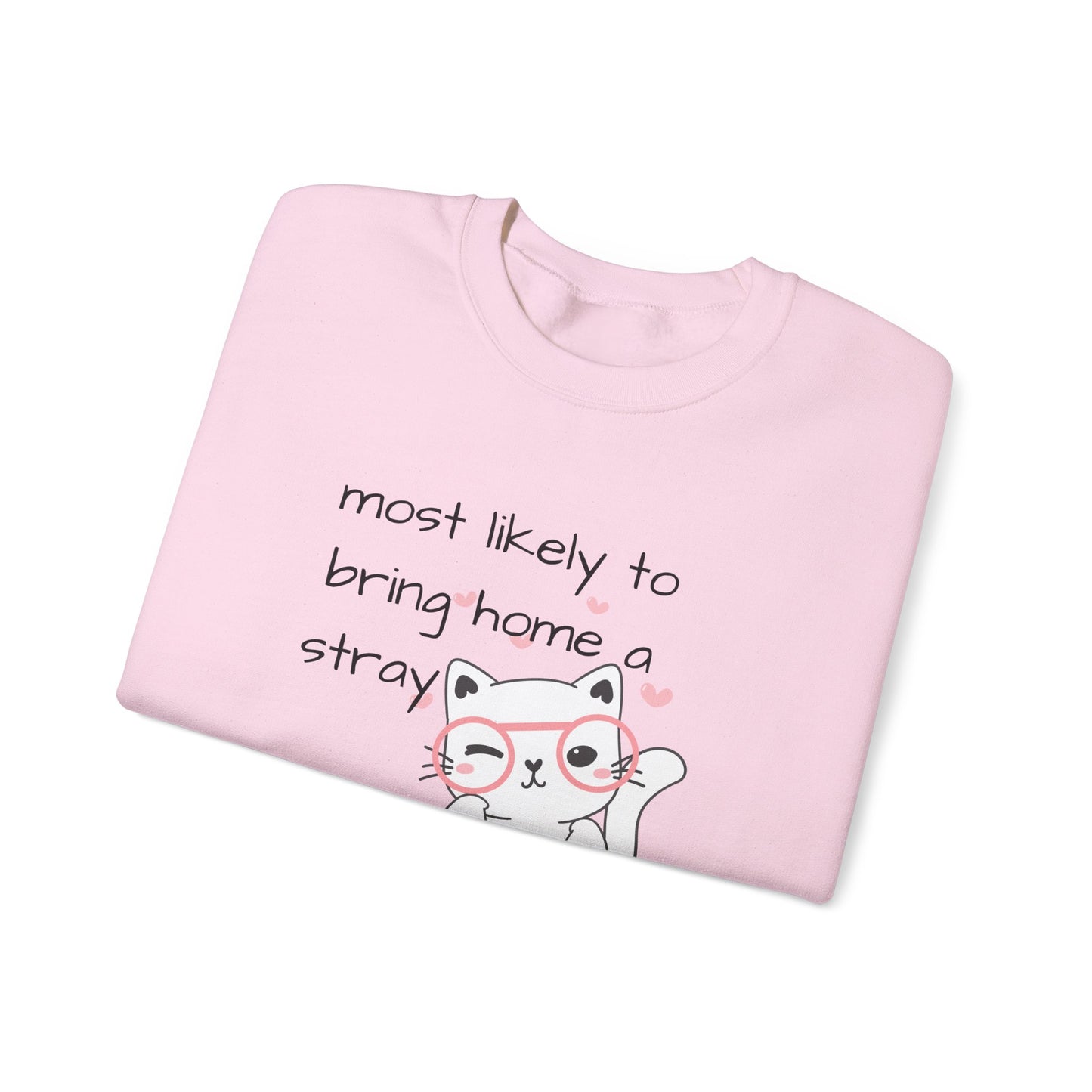 Sweatshirt Most Likely to Bring Home a Stray Cute Funny Animal Lover Crewneck Sweatshirt