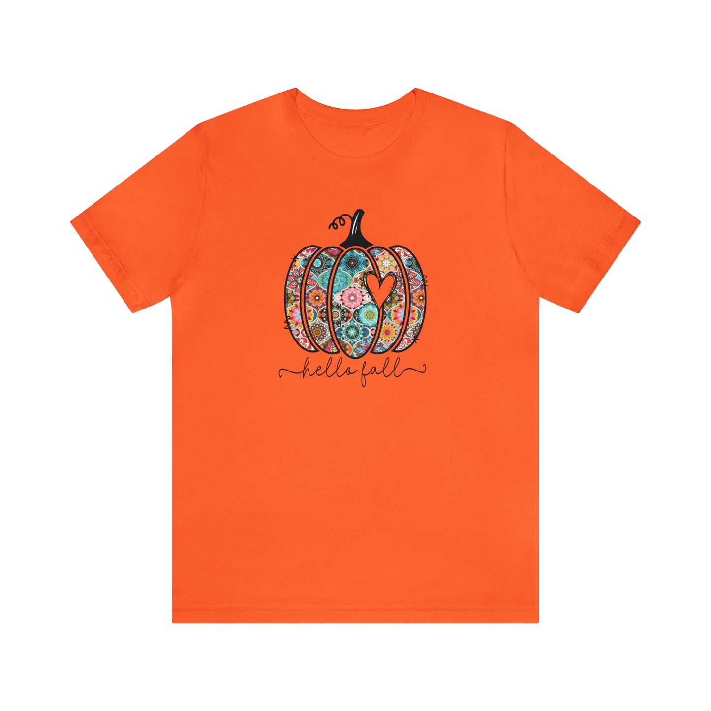 Boho Fall Patchwork Pumpkin Tshirt