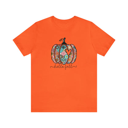 Boho Fall Patchwork Pumpkin Tshirt