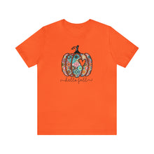 Load image into Gallery viewer, Boho Fall Patchwork Pumpkin Tshirt
