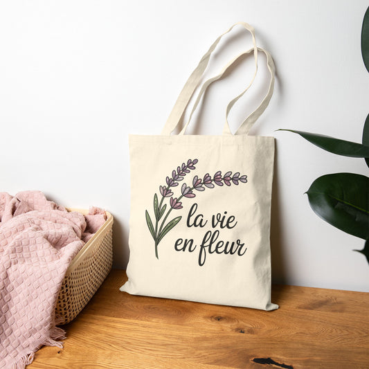 Tote Bag Chateaucore Lavender Floral Eco-Friendly Garden Lovers Gift for Mothers Day Weekend Outings Life in Flowers