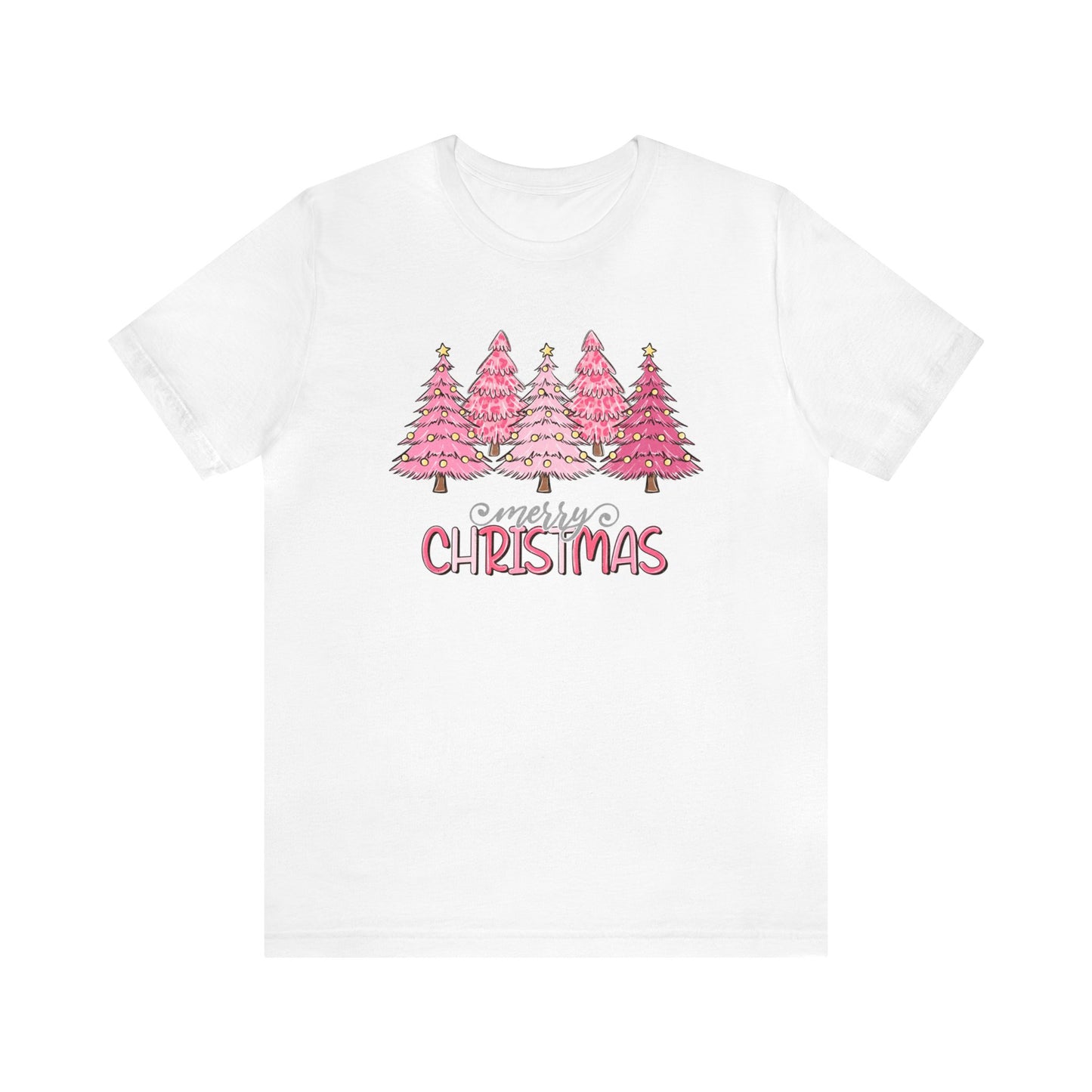 Pink Merry Christmas Tree D Holiday TShirt